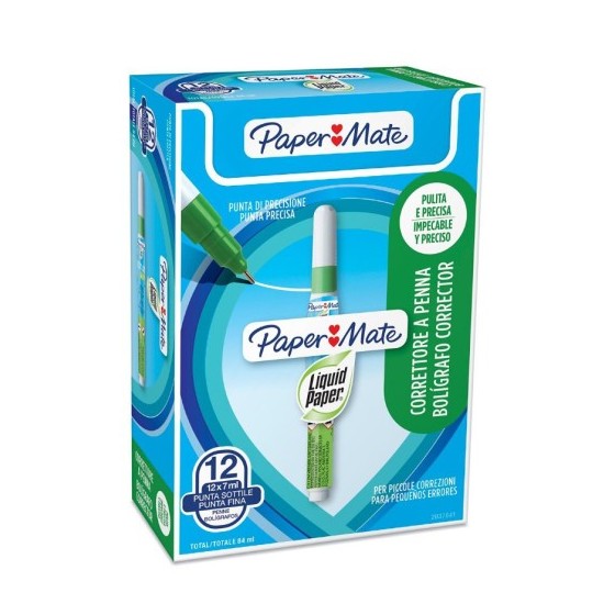 Papermate 2037841 corrector líquido tipo bolígrafo 7 ml (x12 unidades)