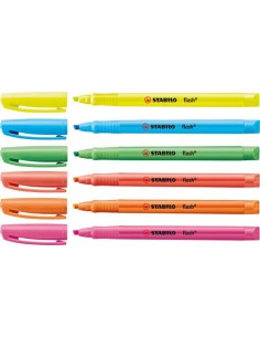 MARCADOR FLUORESCENTE FLASH TRAZO 2/5MM. NARANJA STABILO 555/54 (x10 unidades)