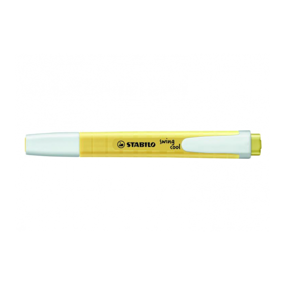 MARCADOR FLUORESCENTE SWING COOL PASTEL TRAZO 1/4MM. AMARILLO STABILO 275/144-8 (x10 unidades)