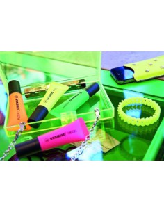 MARCADOR FLUORESCENTE NEON TRAZO 2/5MM. MAGENTA STABILO 72/58 (x10 unidades) 2
