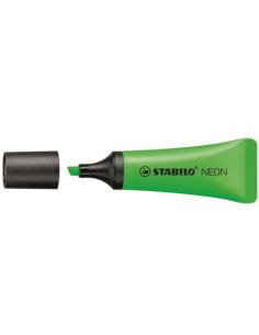 MARCADOR FLUORESCENTE NEON TRAZO 2/5MM. VERDE STABILO 72/33 (x10 unidades)