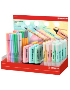 EXPOSITOR BOSS ORIGINAL TRAZO 2/5MM. 40 UDS PEN 68 + 40 UDS. POINT 88 + 15 BOX + 16 SWING COOL COLORES STABILO 24/04-2
