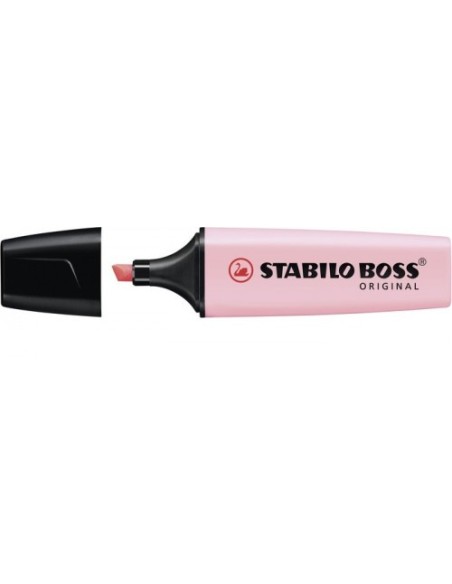 MARCADOR.FLUORESCENTE BOSS TRAZO 2/5MM. ROSA PASTEL STABILO 70/129 (x10 unidades)