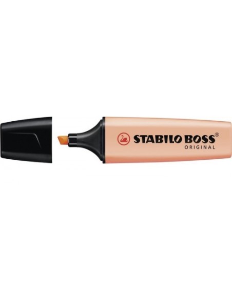 MARCADOR.FLUORESCENTE BOSS TRAZO 2/5MM. MELOCOTON PASTEL STABILO 70/126 (x10 unidades)