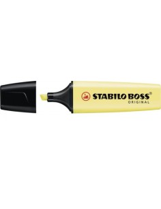 MARCADOR.FLUORESCENTE BOSS TRAZO 2/5MM. AMARRILLO PASTEL STABILO 70/144 (x10 unidades)