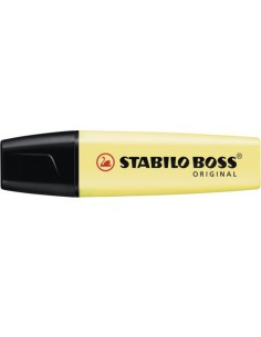 MARCADOR.FLUORESCENTE BOSS TRAZO 2/5MM. AMARRILLO PASTEL STABILO 70/144 (x10 unidades) 2