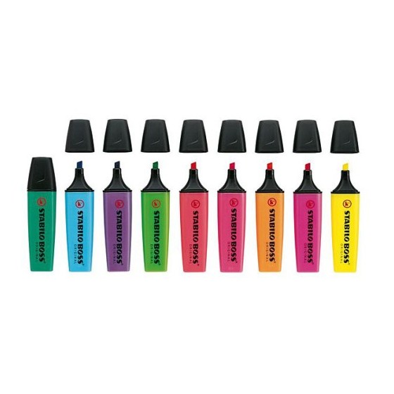ESTUCHE 8 MARCADORES FLUORESCENTES BOSS TRAZO 2/5MM. SURTIDOS STABILO 70/8