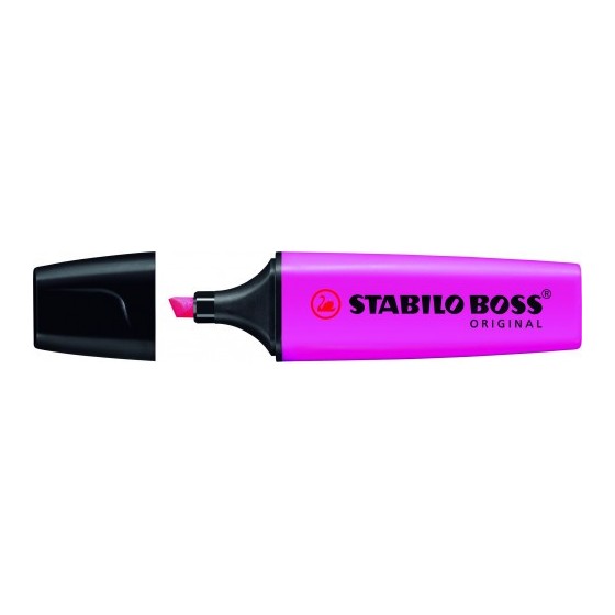 MARCADOR FLUORESCENTE BOSS ORIGINAL TRAZO 2/5MM. LILA STABILO 70/58 (x10 unidades)