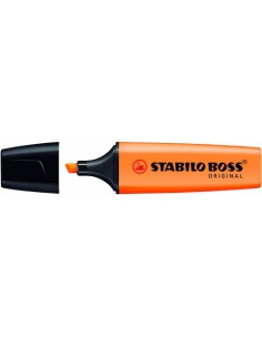 MARCADOR FLUORESCENTE BOSS ORIGINAL TRAZO 2/5MM. NARANJA STABILO 70/54 (x10 unidades)