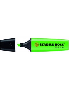 MARCADOR FLUORESCENTE BOSS ORIGINAL TRAZO 2/5MM. VERDE STABILO 70/33 (x10 unidades)