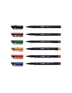 ESTUCHE 6 MARCADORES PERMANENTE P.SUPERFINA SURTIDO OHPEN UNIVERSAL 0,4MM. STABILO 841/6