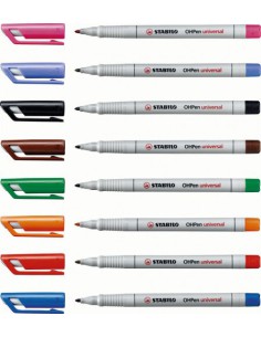 MARCADOR PERMANENTE PUNTA FINA OHPEN UNIVERSAL 0,7MM. AZUL STABILO 842/41 (x10 unidades)