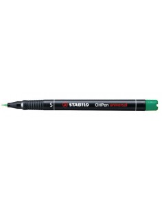 MARCADOR PERMANENTE PUNTA SUPERFINA OHPEN UNIVERSAL 0,4MM VERDE STABILO 841/36 (x10 unidades)