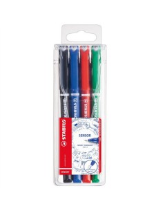 ESTUCHE 4 UNIDADES SENSOR PUNTA FINA 0,3MM. SURTIDOS STABILO 189/4