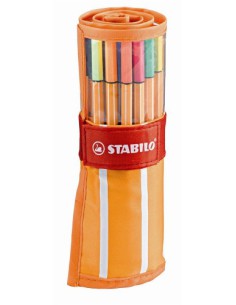 ESTUCHE 30 ROTULADORES PUNTA FINA 0,4MM. POINT 88 COLORES NEON STABILO 8830-2