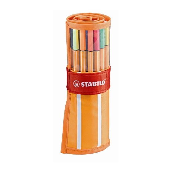 ESTUCHE 30 ROTULADORES PUNTA FINA 0,4MM. POINT 88 COLORES NEON STABILO 8830-2