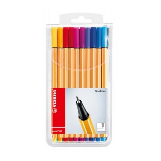 ESTUCHE 20 ROTULADORES PUNTA FINA 0,4MM. POINT 88 COLORES SURTIDOS STABILO 8820
