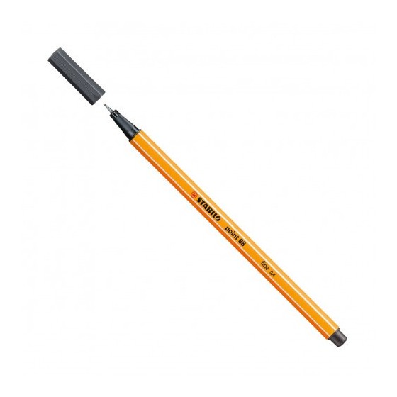 ROTULADOR PUNTA FINA POINT 88 0.4MM GRIS INTENSO STABILO 88/97 (x10 unidades)