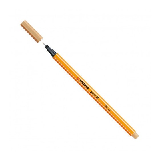 ROTULADOR PUNTA FINA POINT 88 0.4MM OCRE CLARO STABILO 88/88 (x10 unidades)