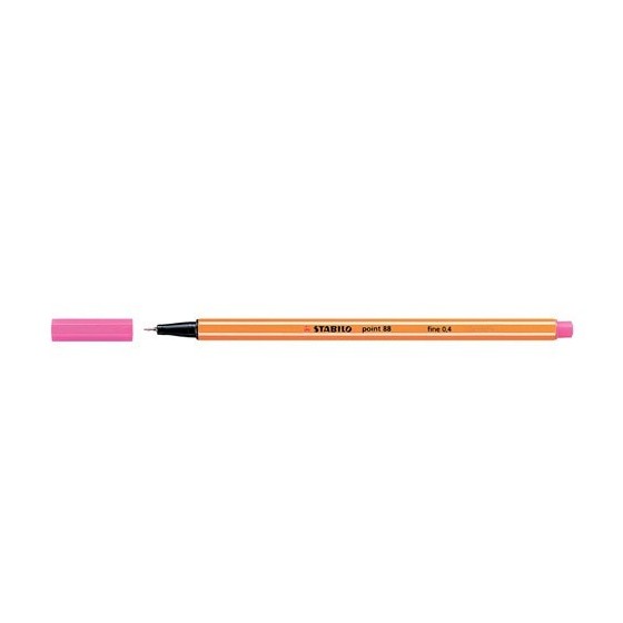 ROTULADOR PUNTA FINA POINT 88 0.4MM ROSA STABILO 88/56 (x10 unidades)