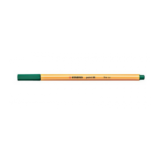 ROTULADOR PUNTA FINA POINT 88 0.4MM VERDE PINO STABILO 88/53 (x10 unidades)