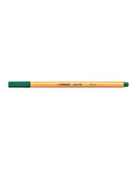 ROTULADOR PUNTA FINA POINT 88 0.4MM VERDE PINO STABILO 88/53 (x10 unidades)