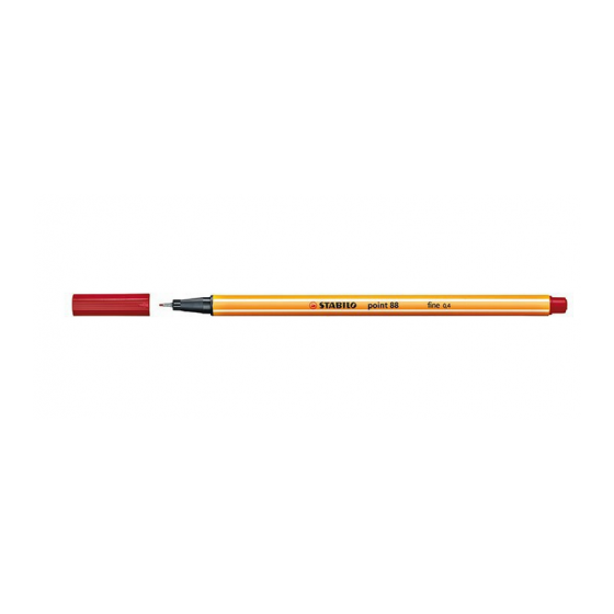 ROTULADOR PUNTA FINA POINT 88 0.4MM CARMESÍ STABILO 88/50 (x10 unidades)