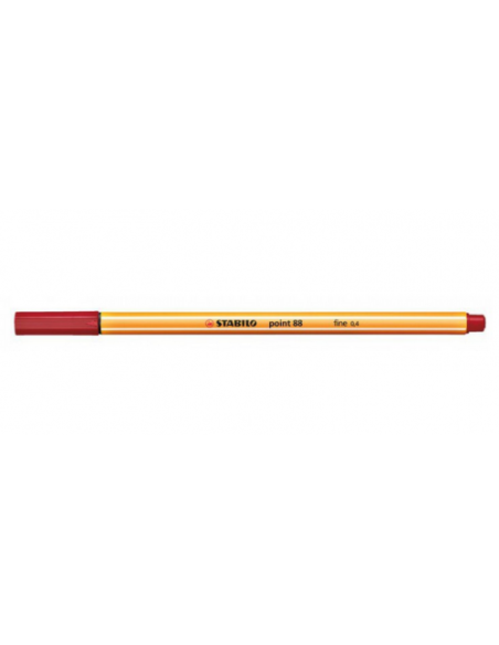 ROTULADOR PUNTA FINA POINT 88 0.4MM CARMESÍ STABILO 88/50 (x10 unidades)