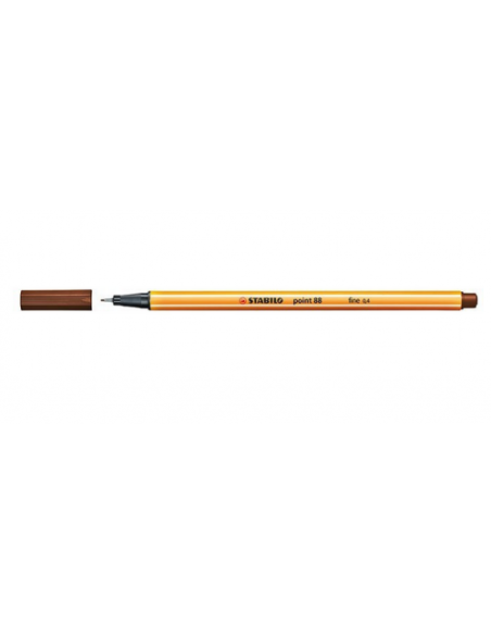 ROTULADOR PUNTA FINA POINT 88 0.4MM MARRON STABILO 88/45 (x10 unidades)