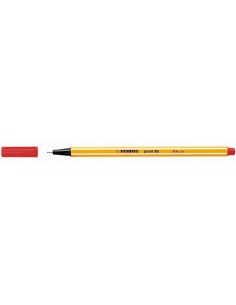 ROTULADOR PUNTA FINA POINT 88 0.4MM ROJO STABILO 88/40 (x10 unidades)