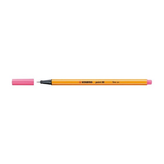 ROTULADOR PUNTA FINA POINT 88 0.4MM ROSA CLARO STABILO 88/29 (x10 unidades)