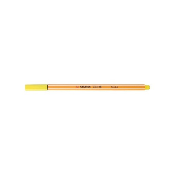 ROTULADOR PUNTA FINA POINT 88 0.4MM AMARILLO LIMON STABILO 88/24 (x10 unidades)