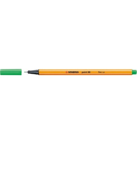 ROTULADOR PUNTA FINA POINT 88 0.4MM ESMERALDA CLARO STABILO 88/16 (x10 unidades)