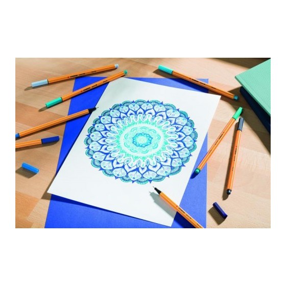 ROTULADOR PUNTA FINA POINT 88 0.4MM AZUL HIELO STABILO 88/11 (x10 unidades)