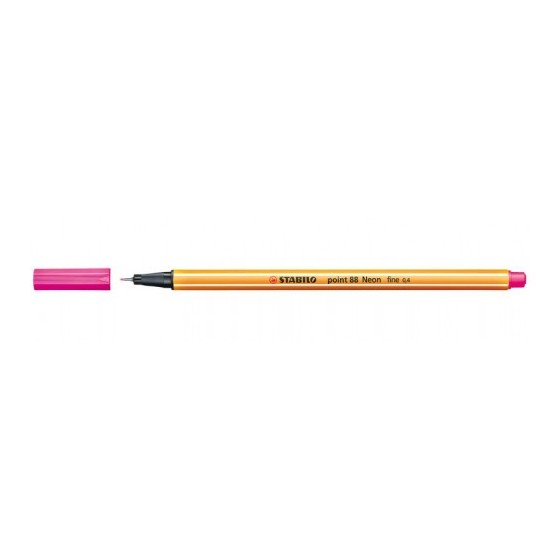 ROTULADOR PUNTA FINA POINT 88 0.4MM ROSA NEON STABILO 88/056 (x10 unidades)