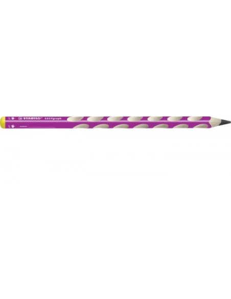 LAPIZ ERGONOMICO EASYGRAPH PARA ZURDOS HB 3,15MM. ROSA STABILO 321/01-HB-6 (x6 unidades)