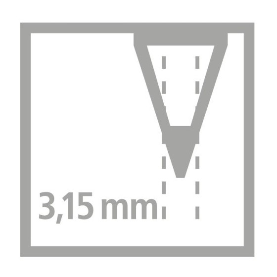 LAPIZ ERGONOMICO EASYGRAPH PARA ZURDOS HB 3,15MM. AZUL STABILO 321/02-HB-6 (x6 unidades)