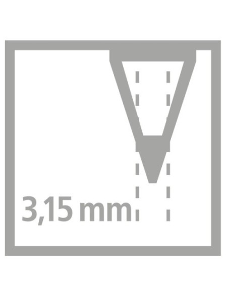 LAPIZ ERGONOMICO EASYGRAPH PARA ZURDOS HB 3,15MM. AZUL STABILO 321/02-HB-6 (x6 unidades)