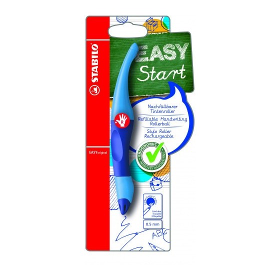 ROLLER ERGONOMICO PUNTA 0,5MM. EASYORIGINAL PARA DIESTROS + RECARGA AZUL STABILO B-46843-5 (x5 unidades)