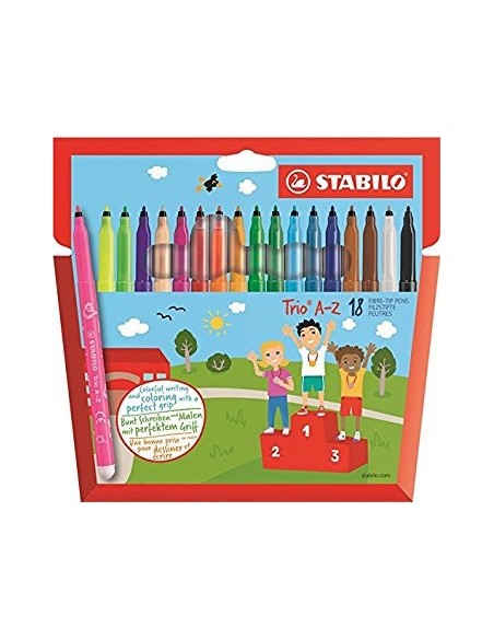 STABILO Trio A–Z rotulador Fino Multicolor 18 pieza(s)