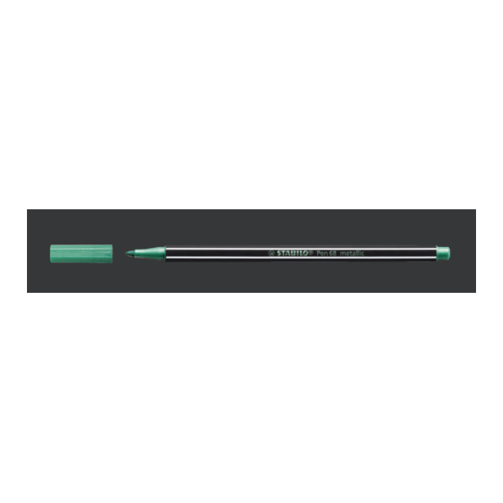 ROTULADOR ACUARELABLE METAL PUNTA MEDIA 1,4MM. PEN 68 VERDE STABILO 68/836 (x10 unidades)