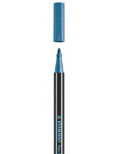 ROTULADOR ACUARELABLE METAL PUNTA MEDIA 1,4MM. PEN 68 AZUL STABILO 68/841 (x10 unidades)