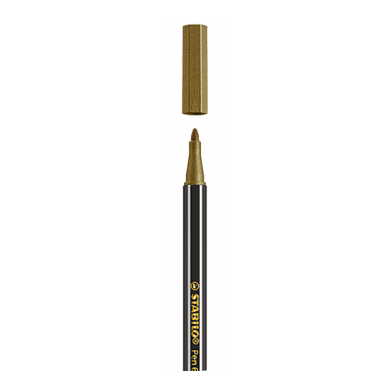 ROTULADOR ACUARELABLE METAL PUNTA MEDIA 1,4MM. PEN 68 ORO STABILO 68/810 (x10 unidades)