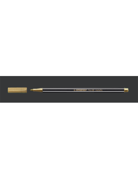 ROTULADOR ACUARELABLE METAL PUNTA MEDIA 1,4MM. PEN 68 ORO STABILO 68/810 (x10 unidades)