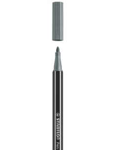ROTULADOR ACUARELABLE METAL PUNTA MEDIA 1,4MM. PEN 68 PLATA STABILO 68/805 (x10 unidades)