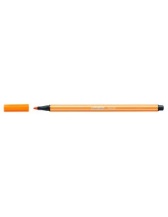 ROTULADOR PUNTA FIBRA MEDIA 1MM. PEN 68 NARANJA NEON STABILO 68/054 (x10 unidades)