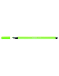 ROTULADOR PUNTA FIBRA MEDIA 1MM. PEN 68 VERDE NEON STABILO 68/033 (x10 unidades)