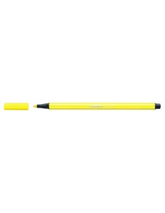 ROTULADOR PUNTA FIBRA MEDIA 1MM. PEN 68 AMARILLO NEON STABILO 68/024 (x10 unidades)