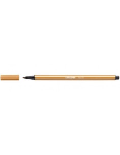 ROTULADOR PUNTA FIBRA MEDIA 1MM. PEN 68 OCRE OSCURO STABILO 68/89 (x10 unidades)
