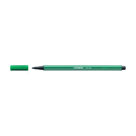 ROTULADOR PUNTA FIBRA MEDIA 1MM. PEN 68 VERDE TURQUESA STABILO 68/53 (x10 unidades)